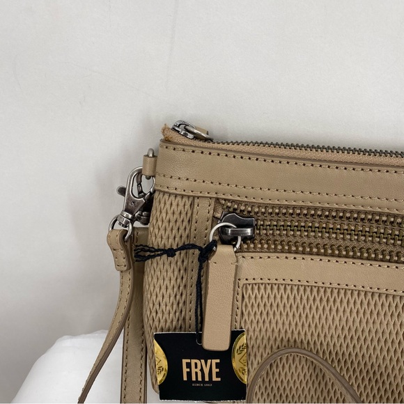 NWT Frye taupe wristlet crossbody - Picture 6 of 8